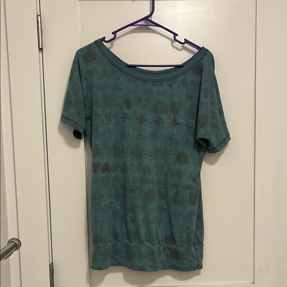Mudd Brand Teal Floral Women's Top